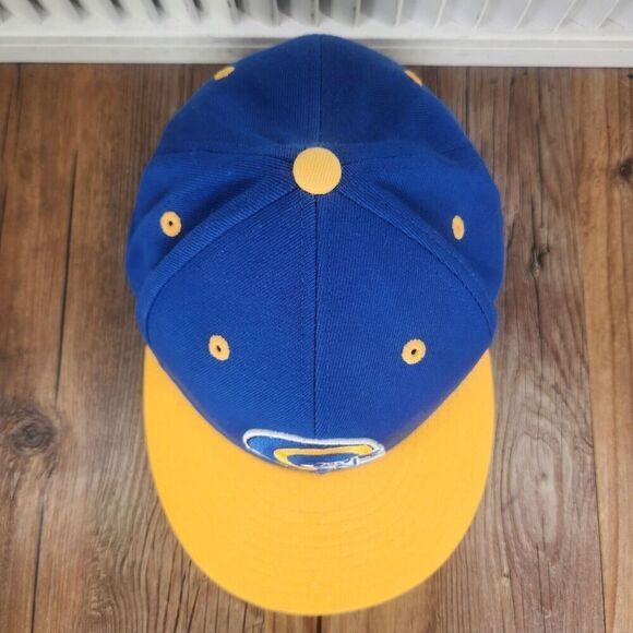 Mitchell Ness Los Angeles LA Rams Fitted 7 3/8 Hat Cap Blue Yellow NFL 100% Wool - Picture 7 of 11